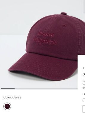 Vuori Cerise 'Inspire Happiness' Baseball Cap